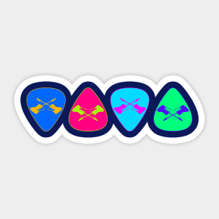 Retro Guitar Picks Sticker